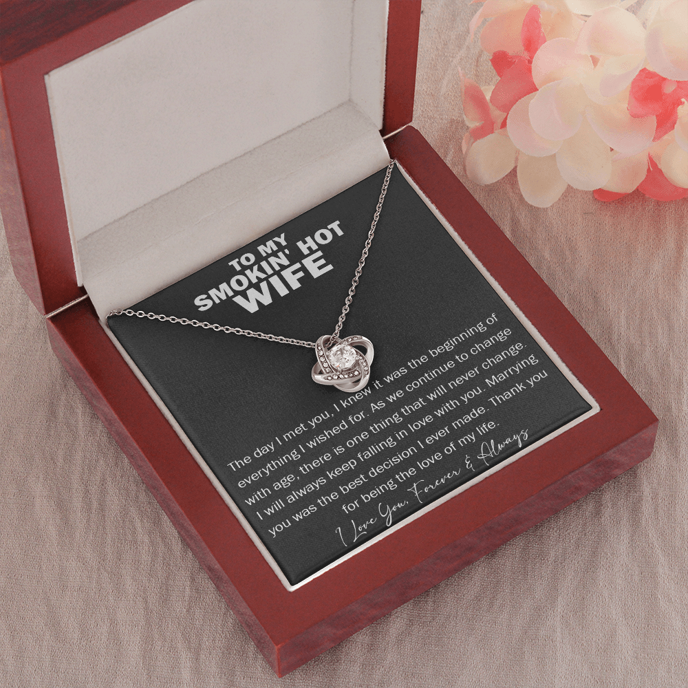 To My Smokin's Hot Wife Necklace, Bonus 446 Necklace Gift For Her, Birthday Gift