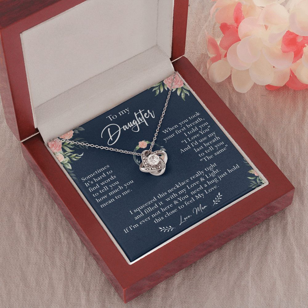 N378A To My Daughter Necklace, Necklace Gift For Daughter From Mom, Birthday Gift