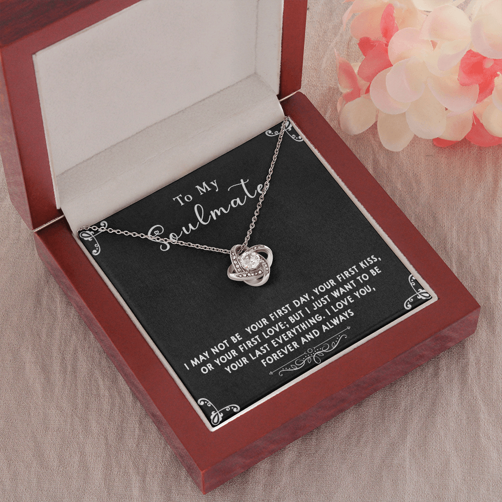 169A Gift To My Soulmate Necklace, Birthday Necklace For Wife, Happy Valentine Gift