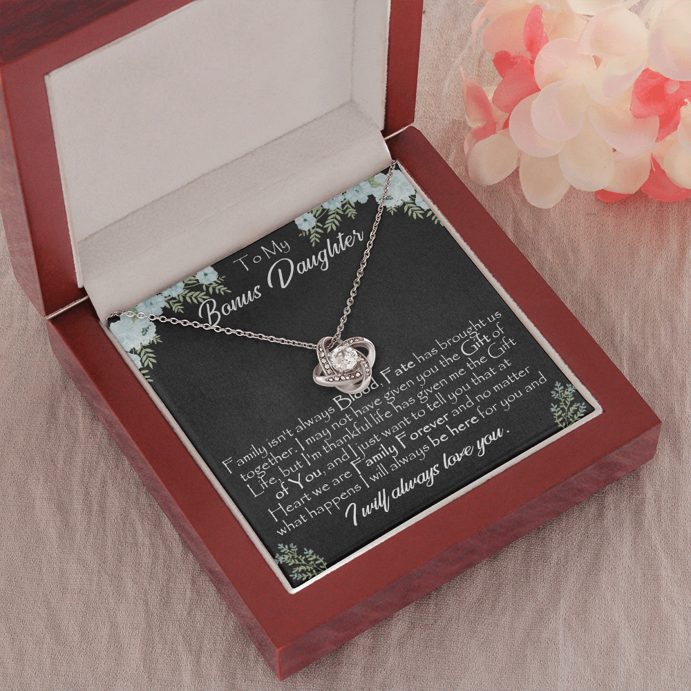 26A To My Bonus Daughter, Gift For Bonus Daughter Necklace, Step Daughter Necklace