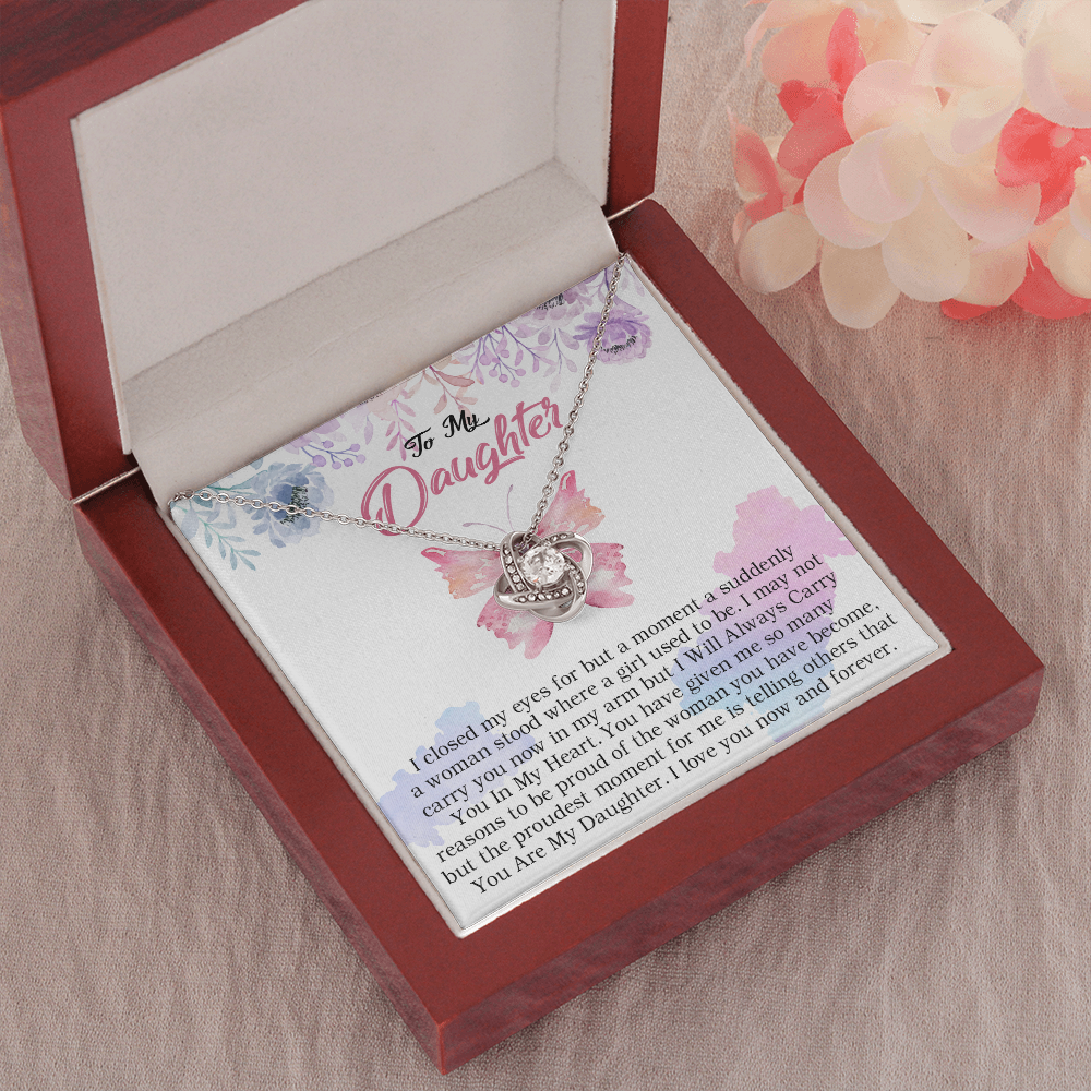 24A Butterfly To My Daughter Necklace, Gift Birthday, Holiday, Daughter Necklace