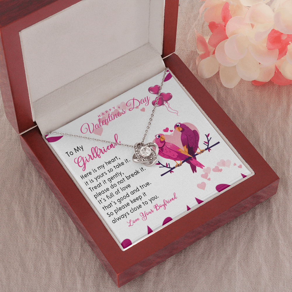 194A - Necklace To my Wife, Happy Valentine's Day Gift, Couple Love Bird Women Necklace