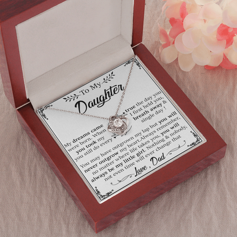 22A Daughter Necklace, To My Daughter Gift Necklace, Gift For Daughter From Dad