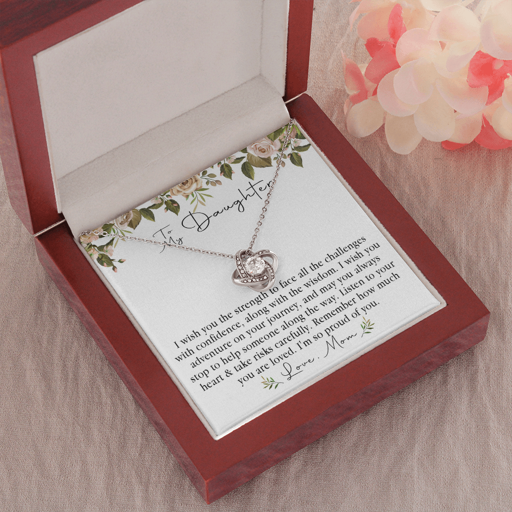 152A Necklace To My Daughter, Daughter Necklace Birthday Gift from Mom, Proud of You