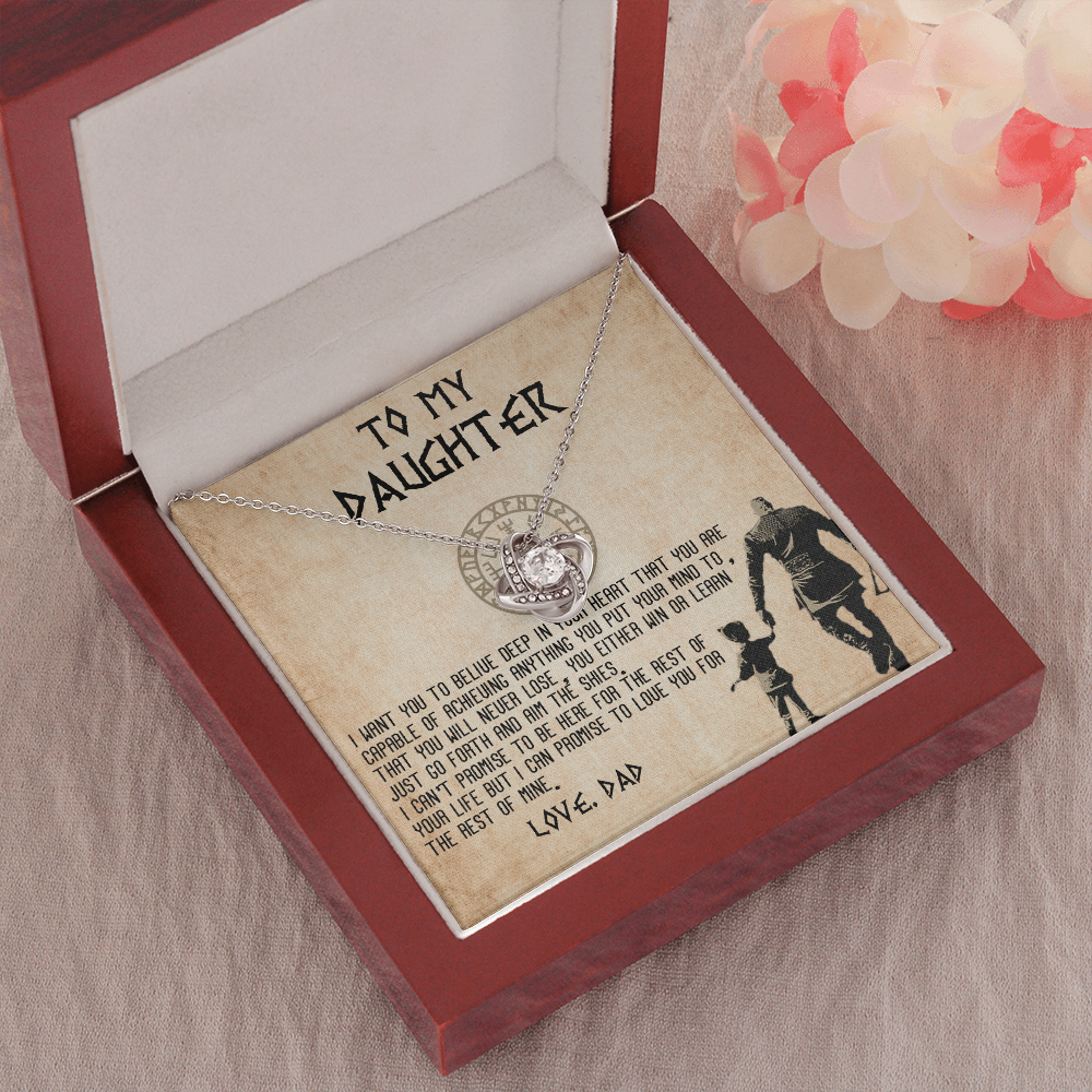 13A To my Daughter Necklace, Viking Dad Gift for Daughter, Daughter Birthday Gifts