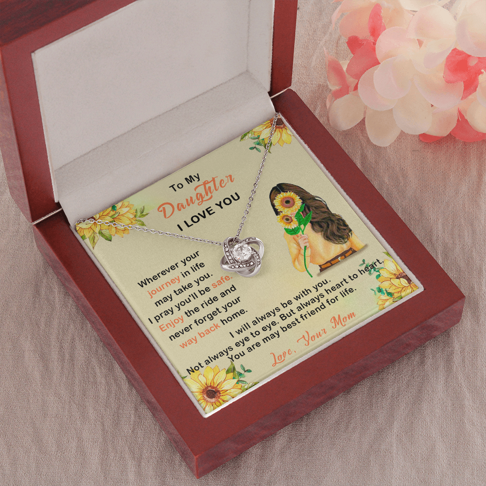 409A To My Daughter I Love You Necklace, Gift From Mom For Daughter, Gift Birthday