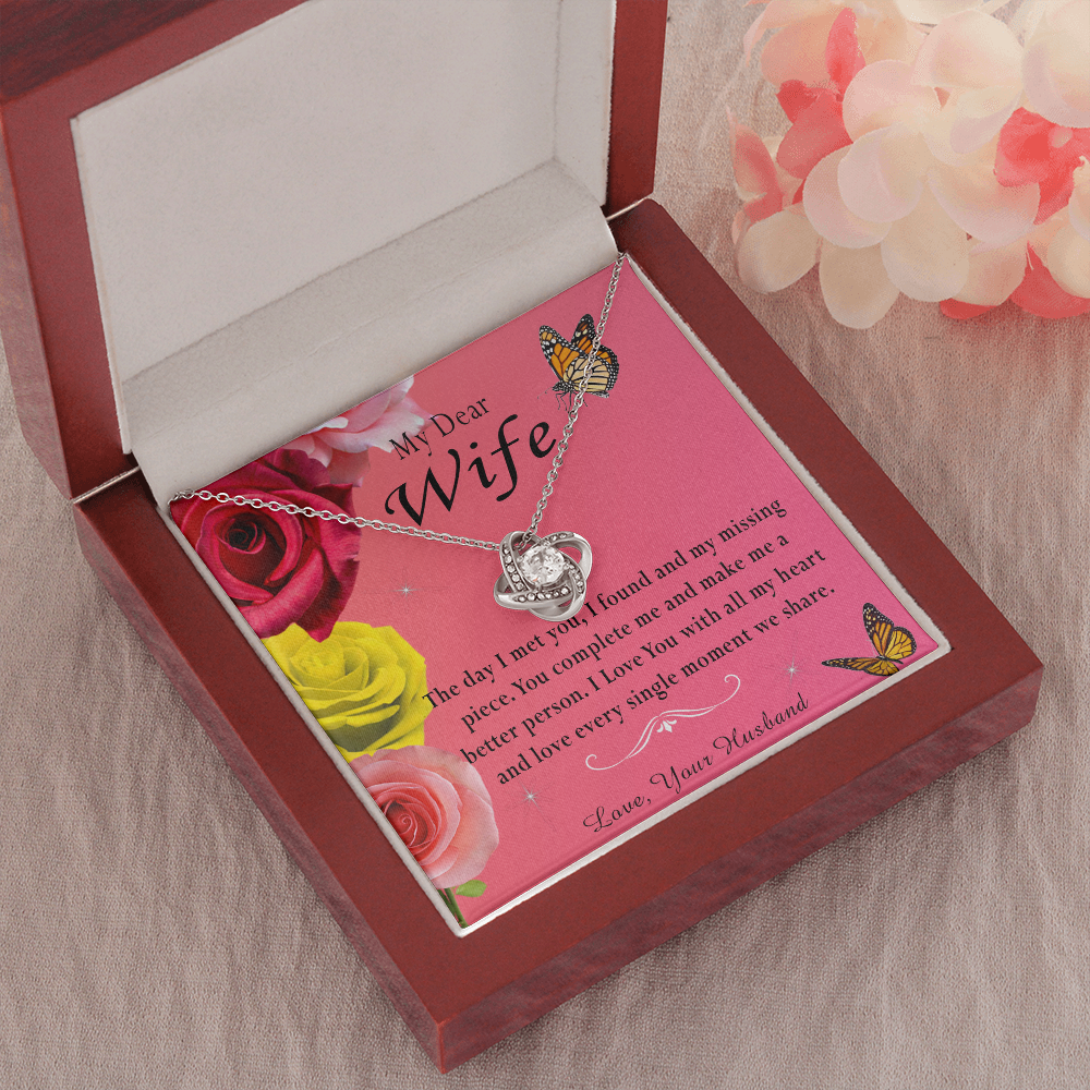 135A Necklace My Dear Wife, Necklace Gift for Wife From Husband, Birthday Gift