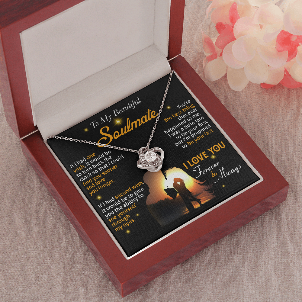N0A To My Soulmate Necklace, Gift For Wife Girlfriend From Husband, Valentines Day