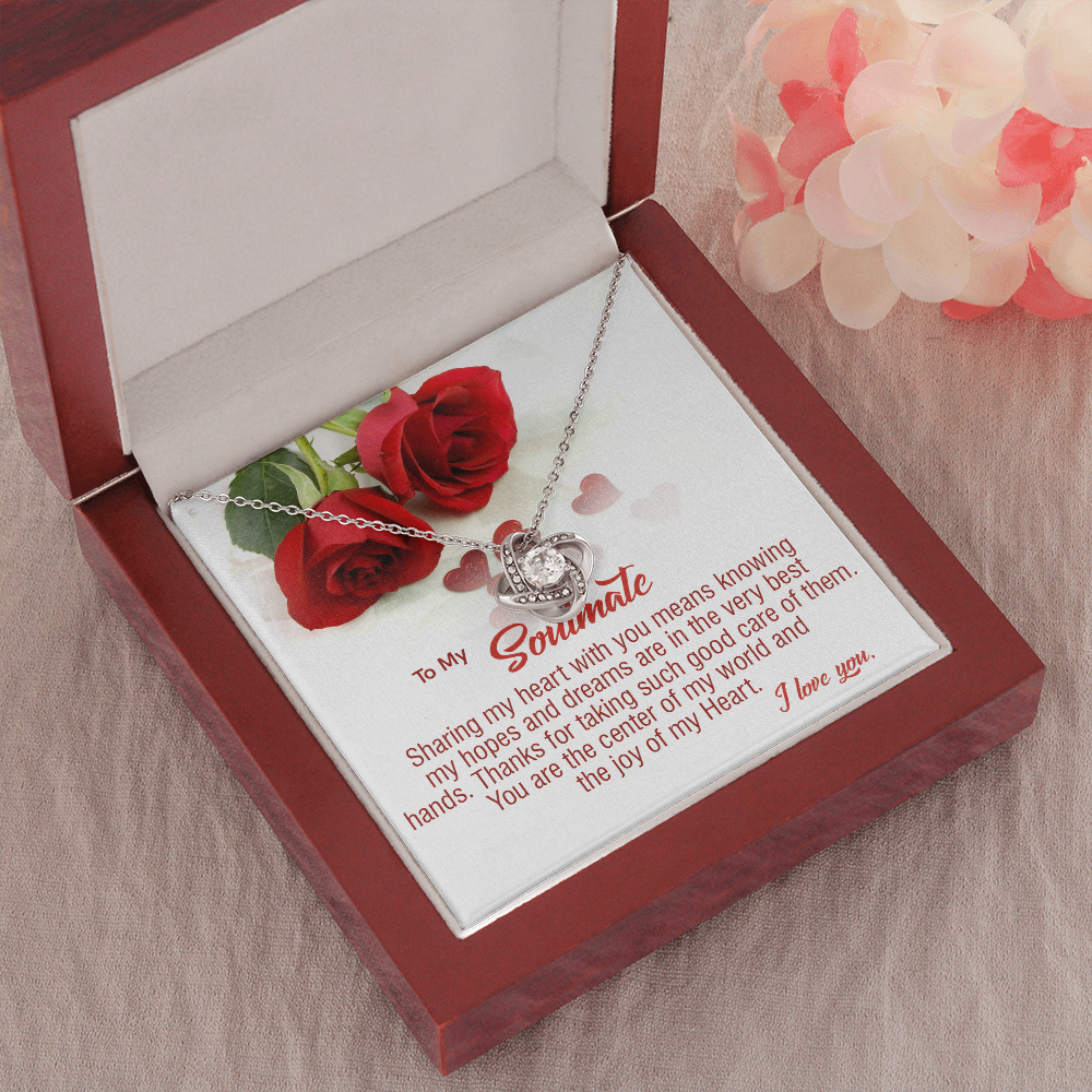 410A To My Soulmate Necklace, Birthday Gifts For Her, Gift For Girlfriend Wife