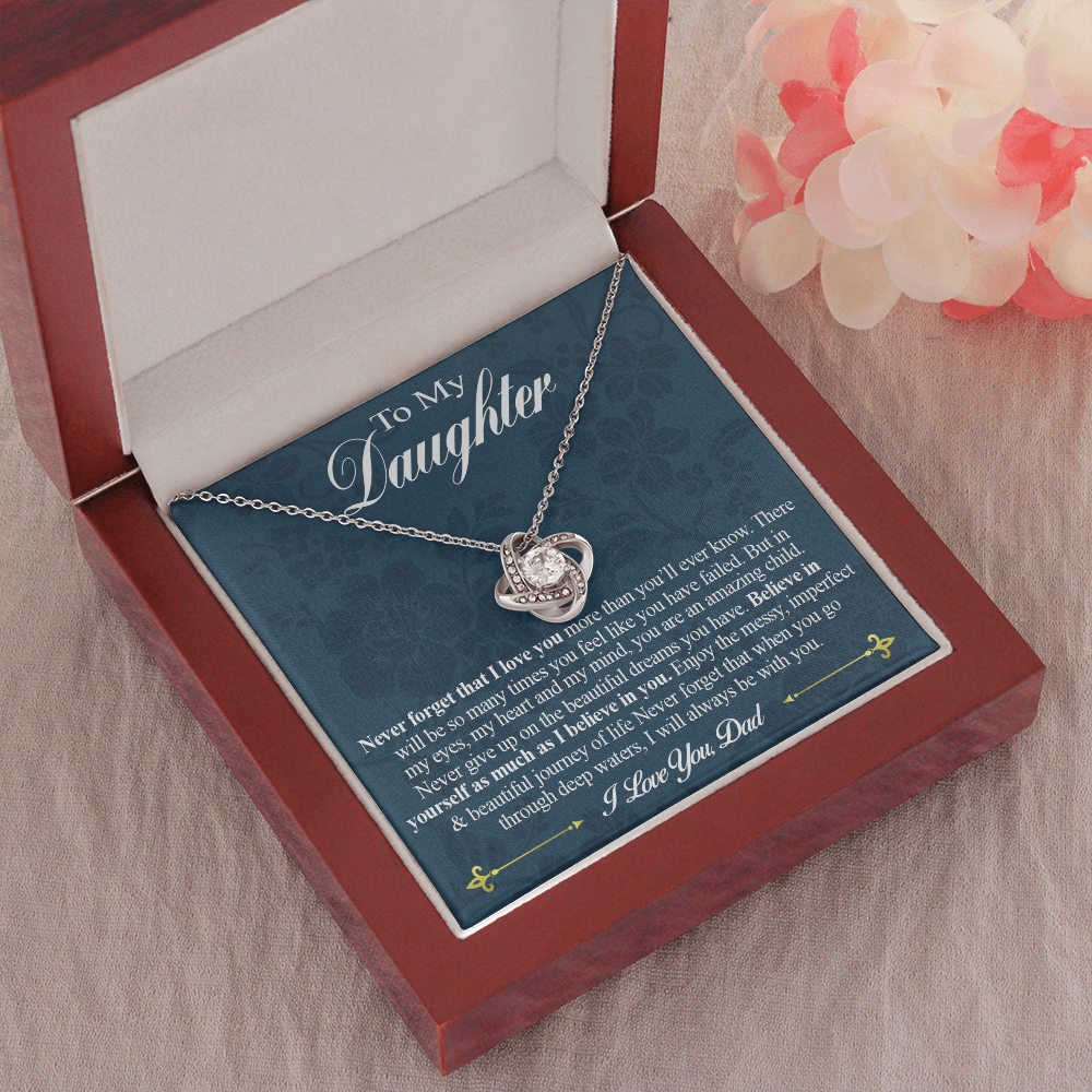To My Daughter Necklace Christmas Birthday Special Gift From Dad, Father 500
