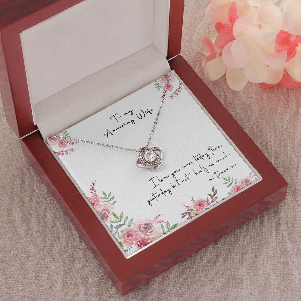 166A Necklace Gift To My Amazing Wife, Valentine Gift for Her, I LOVE YOU Forever