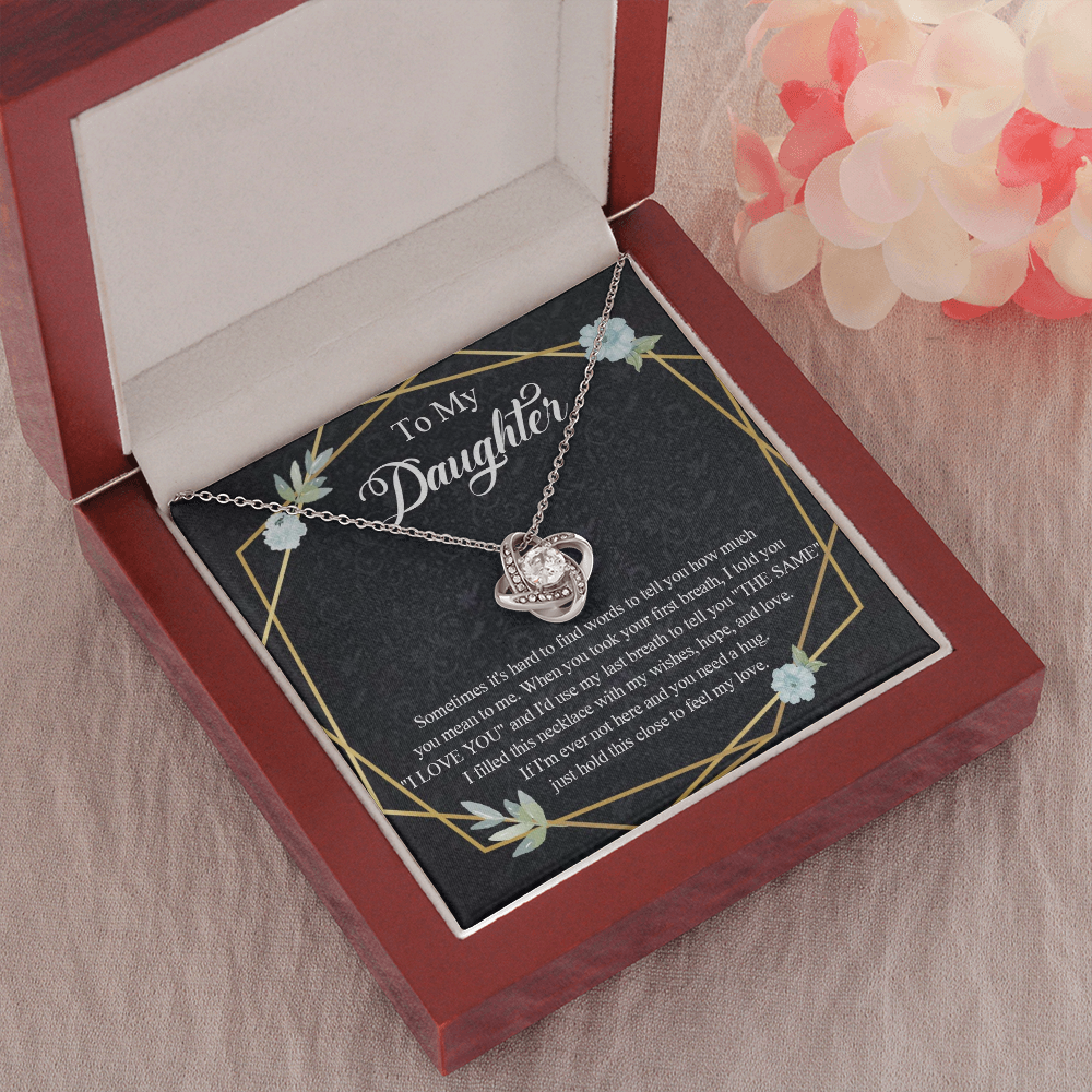 1A Heart Necklace To My Daughter Birthday Gift from Dad, Mom for Beautiful Daughter