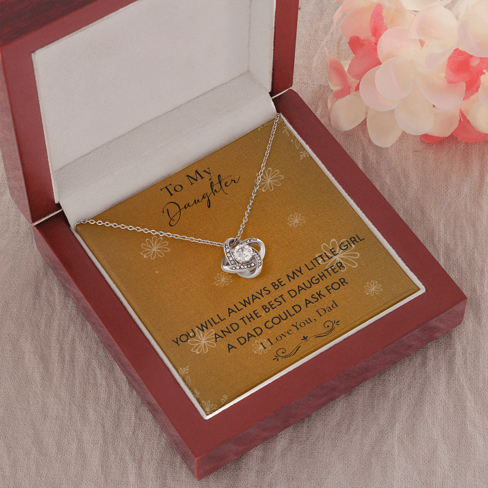 140A To My Daughter Necklace, Perfect Gift for Daughter From Dad, I Love You Always