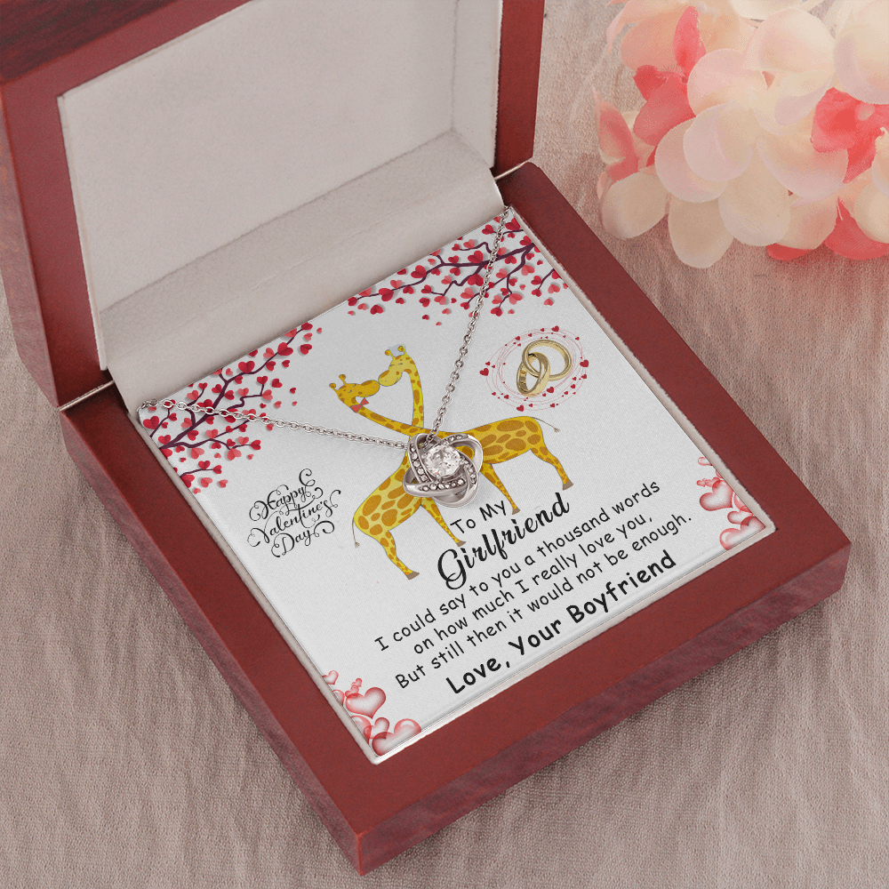 215A - To my Girlfriend, Happy Valentine's Day Gift Necklace for Girlfriend, Couples