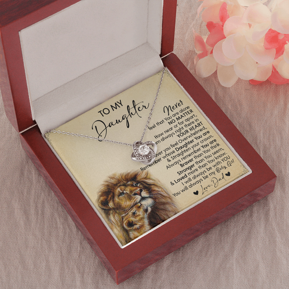 128A Necklace To My Daughter, Gift for Daughter, Birthday Gift, Lion Dad Necklace