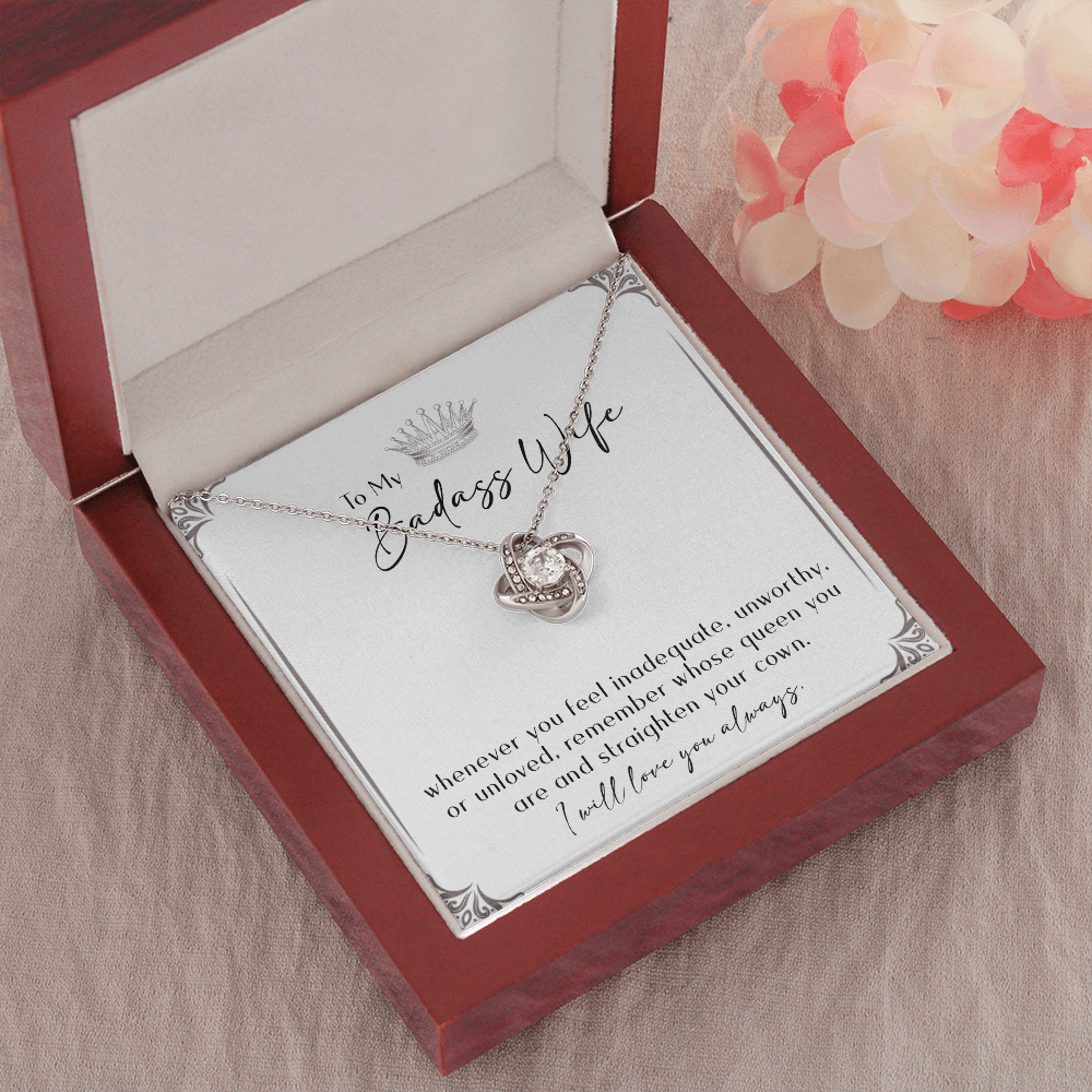 164A Necklace Gift To My Badass Wife, I LOVE YOU Always, Valentine's Day Gift for Her