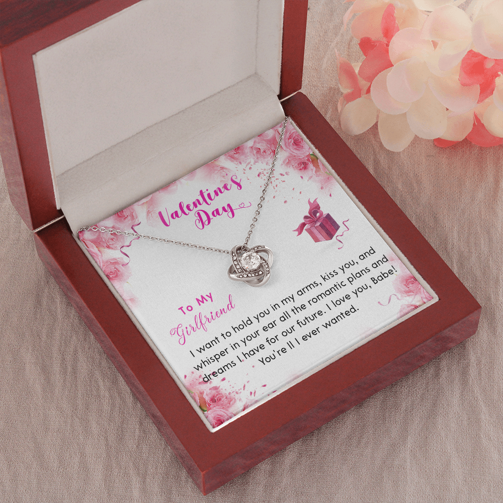 193A - Necklace To my Girlfriend, Future Wife Necklace, Happy Valentine's Day Rose Gift