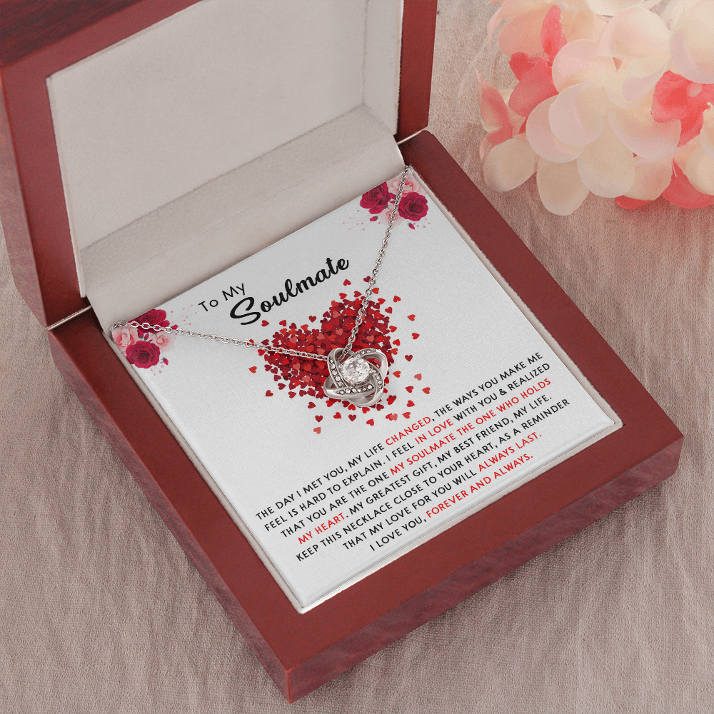 176A Necklace To My Soulmate, Necklace Gift for Women, I LOVE YOU Forever & Always