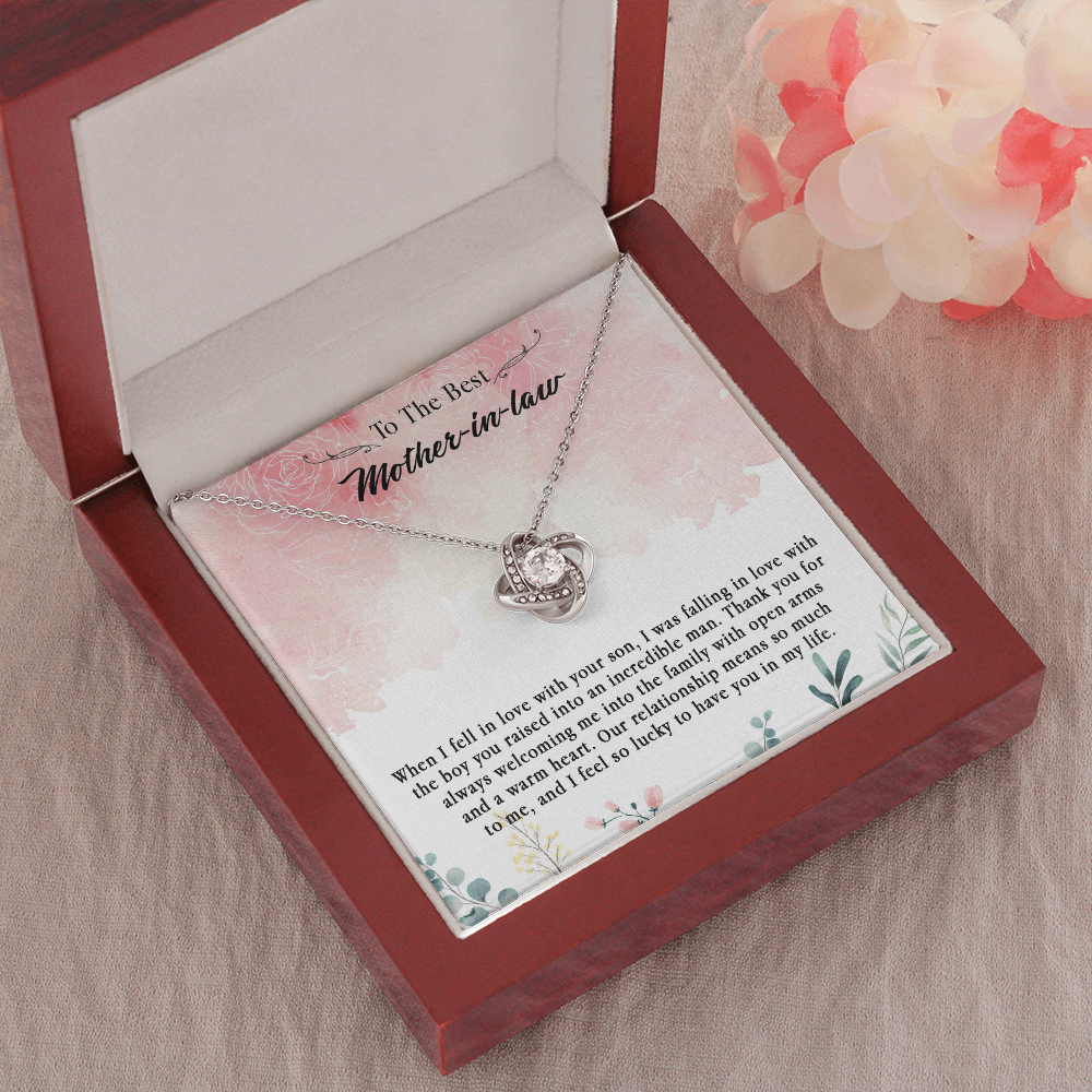 145A Necklace To The Best Mother In Law, Perfect Gift for Mom, Love You Mom Necklace