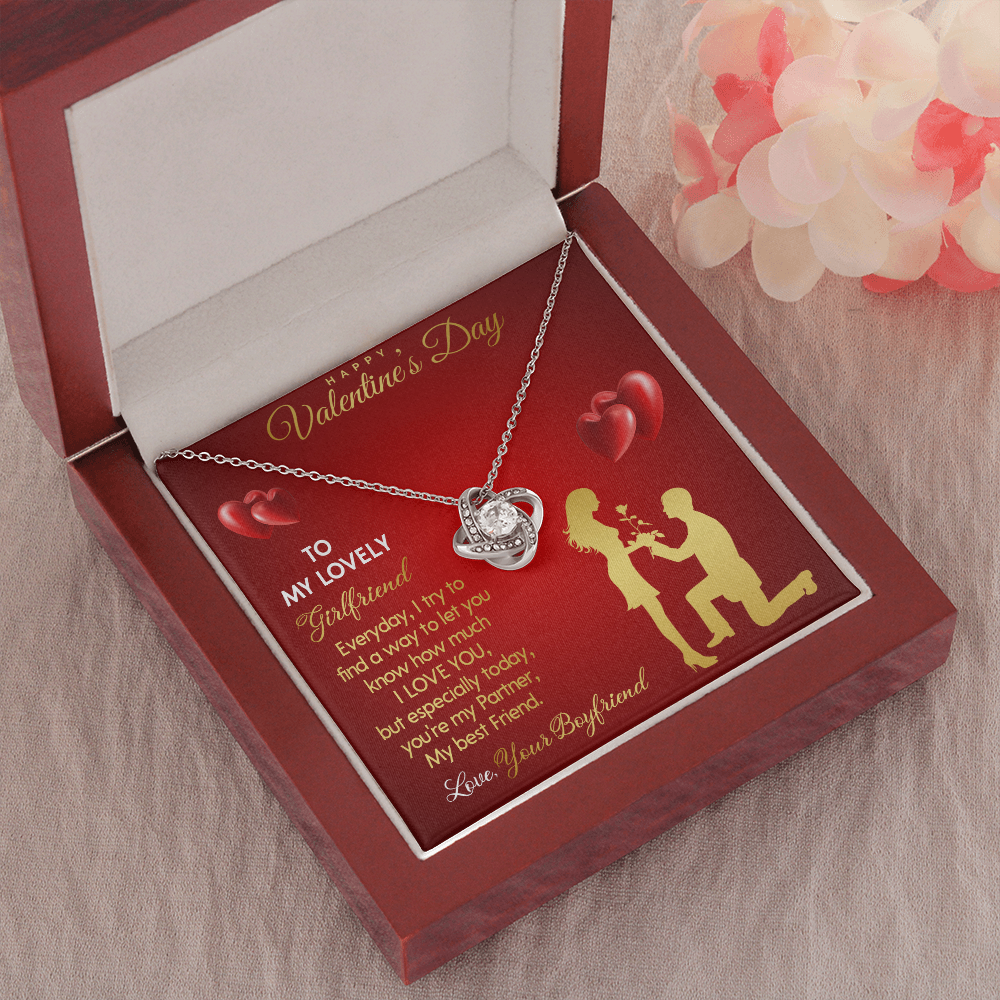 203A - Necklace To my Lovely Girlfriend, You Are My Life, Happy Valentine's Day Gift
