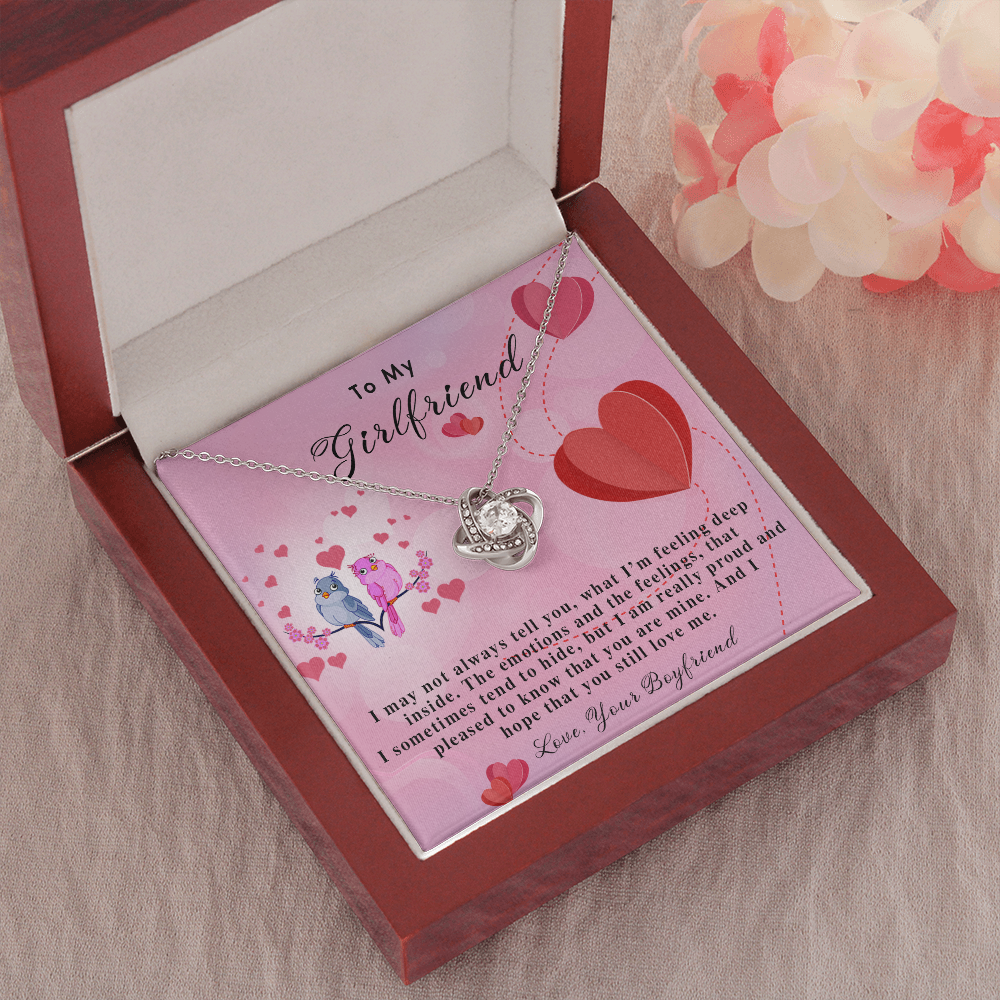 255A Necklace To My Girlfriend, Gift for Her From Boyfriend, Loving Couple Birds Gift