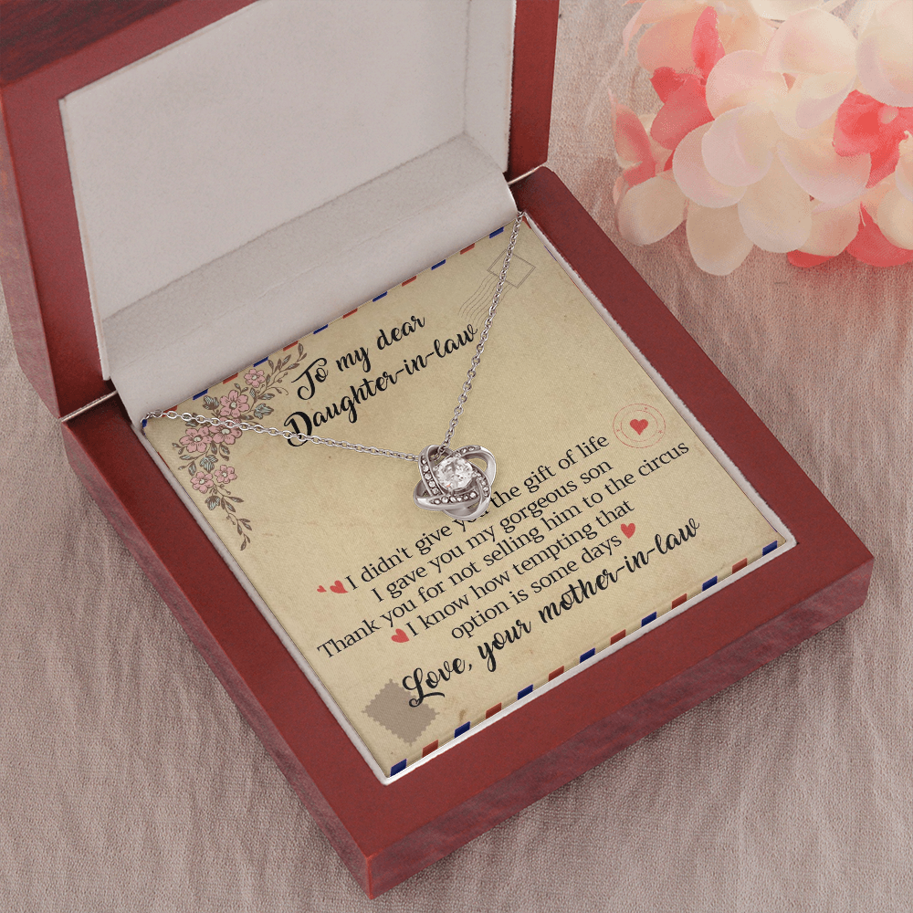 11A Letter To My Daughter-In-Law Necklace, Gift For Daughter In Law from Mother Mom