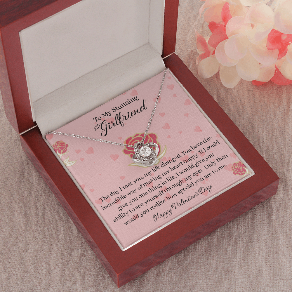 204A - To my Stunning Girlfriend Necklace, Love Necklace Valentine Gift from Boyfriend