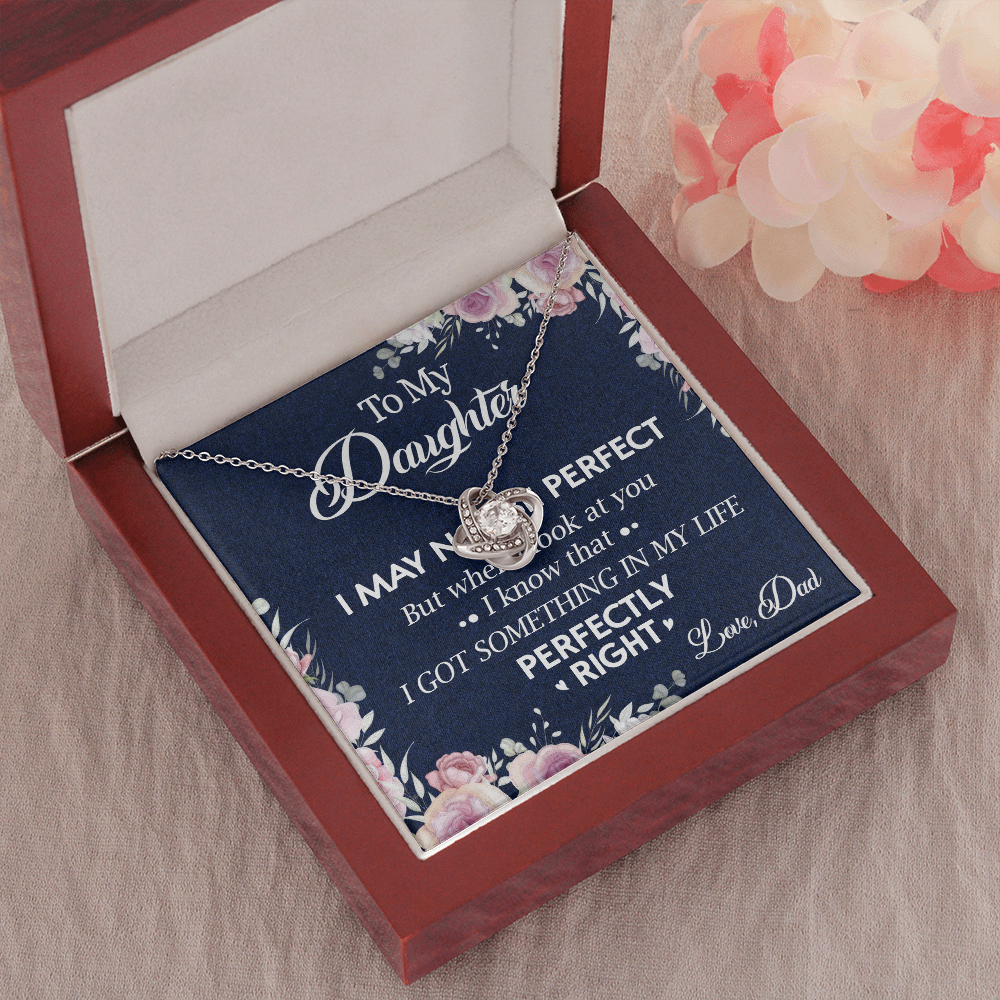 150A Necklace To My Daughter, Daughter Necklace Birthday Gift from Dad, I Love You