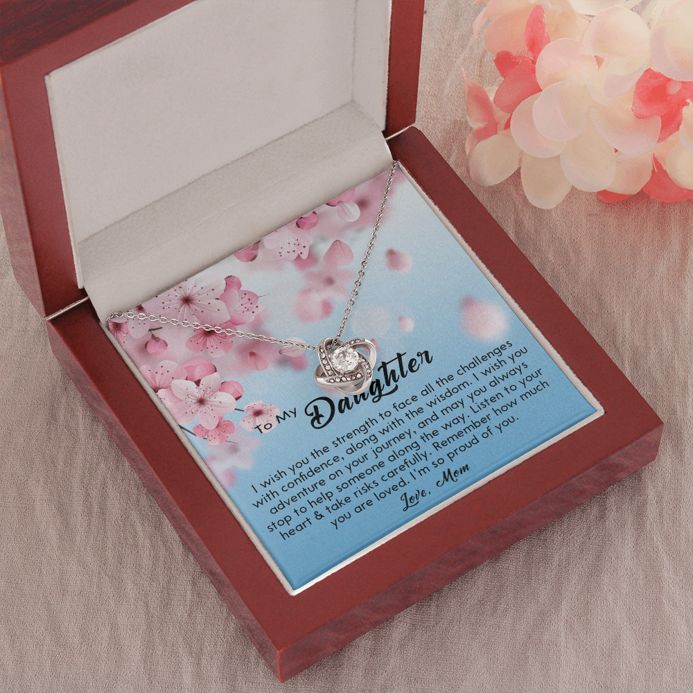132A Necklace To My Daughter, Gift for Daughter from Mom, Daughter Birthday Gift