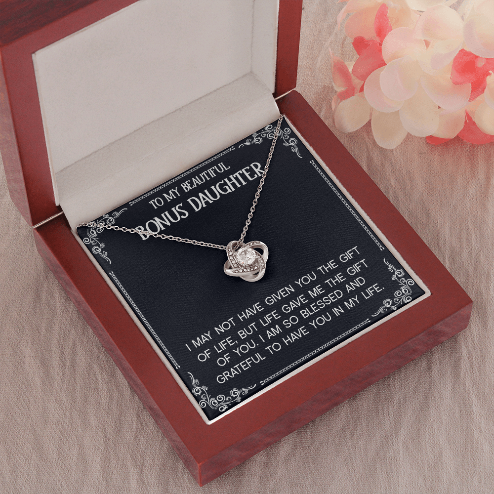 To My Bonus Daughter - Love Knot Necklace 497
