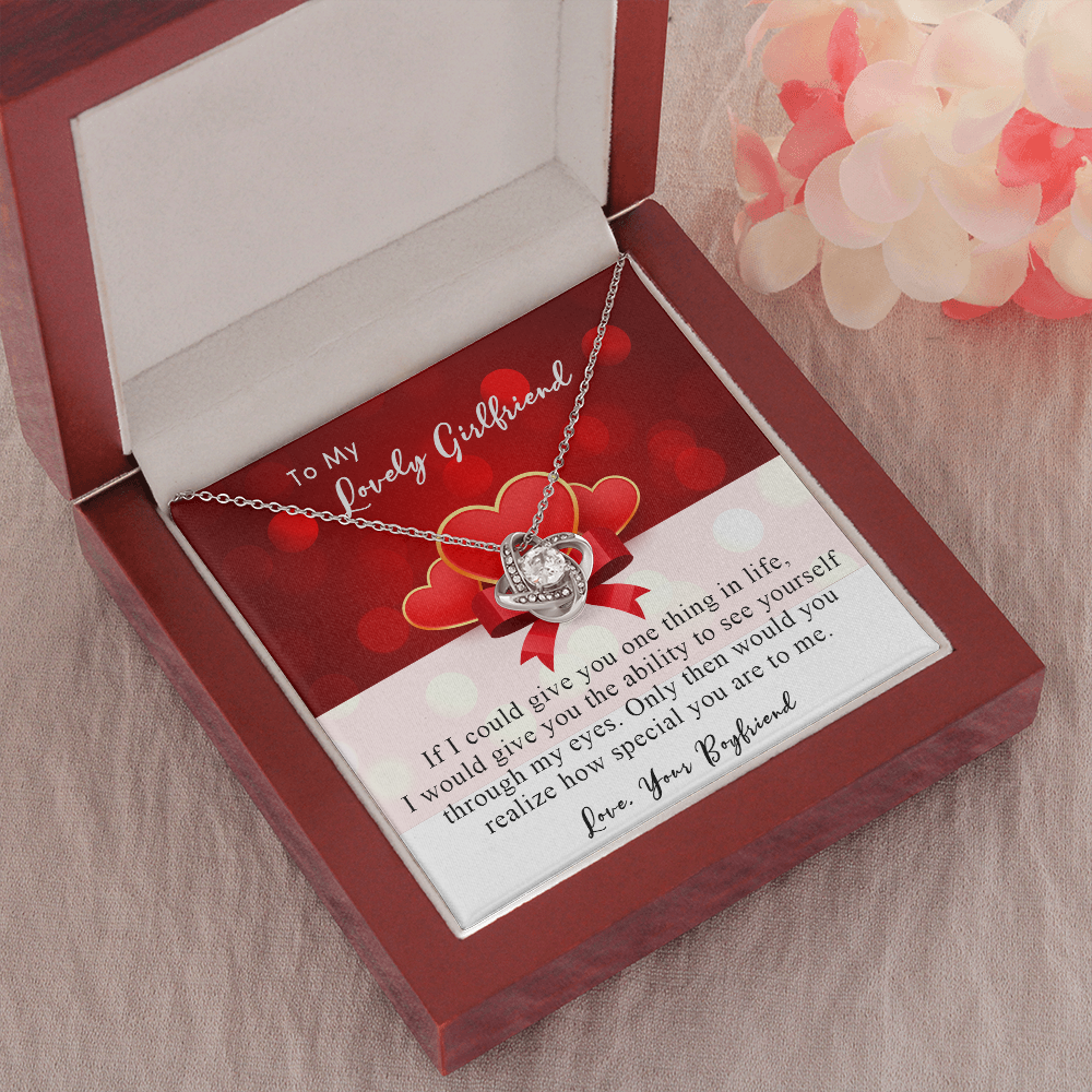 254A Necklace To My Lovely Girlfriend, Gift for Her From Boyfriend, Couple Love Gift