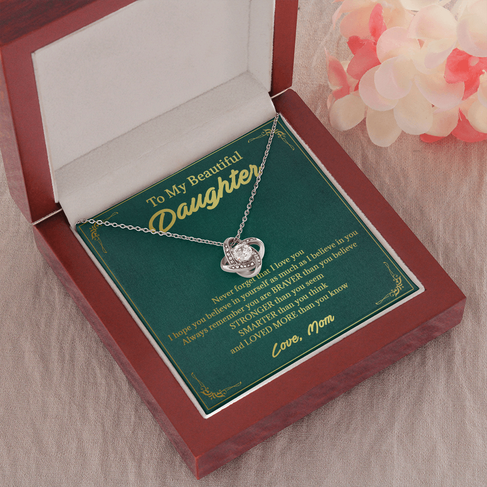 146A Necklace To My Beautiful Daughter, Perfect Gift for Daughter, I Love You More