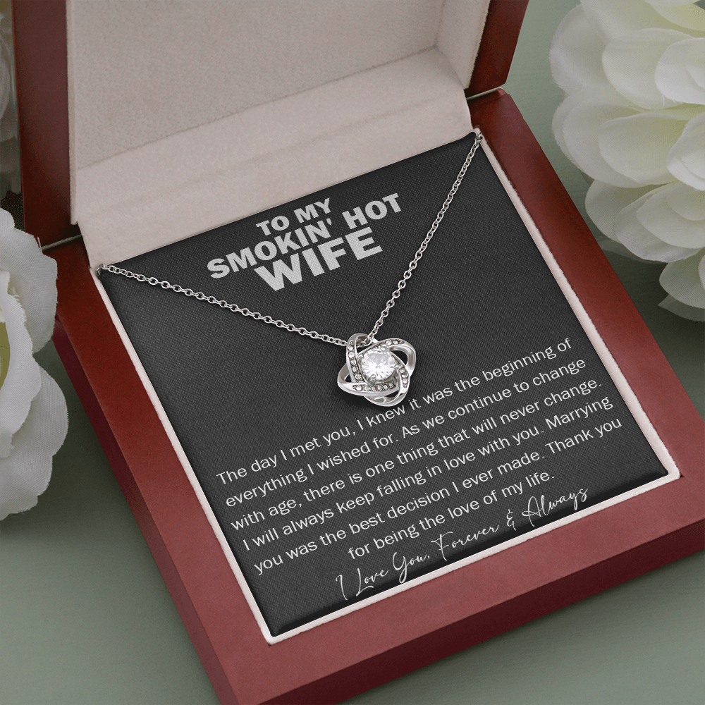 To My Smokin's Hot Wife Necklace, Bonus 446 Necklace Gift For Her, Birthday Gift