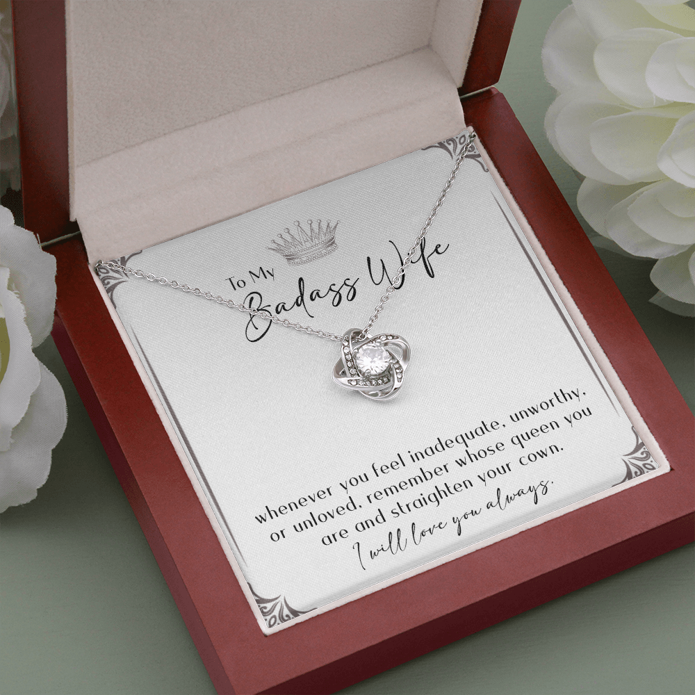 164A Necklace Gift To My Badass Wife, I LOVE YOU Always, Valentine's Day Gift for Her