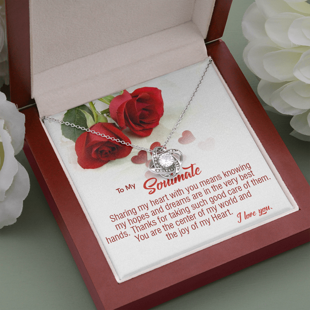 410A To My Soulmate Necklace, Birthday Gifts For Her, Gift For Girlfriend Wife
