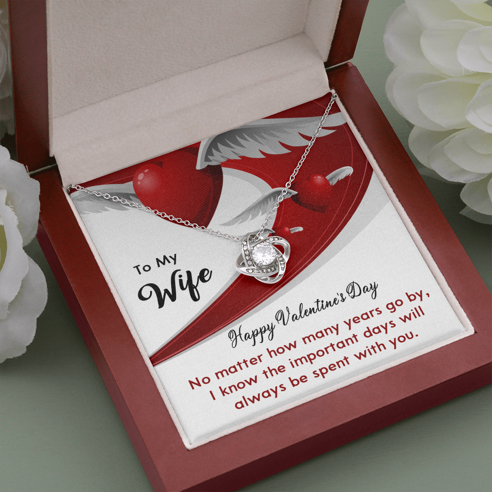 196A - Happy Valentine's Day Gift, Necklace To my Wife, Love Heart Women Necklace