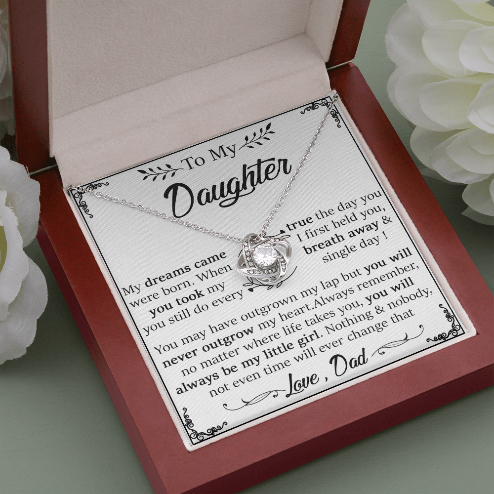 22A Daughter Necklace, To My Daughter Gift Necklace, Gift For Daughter From Dad