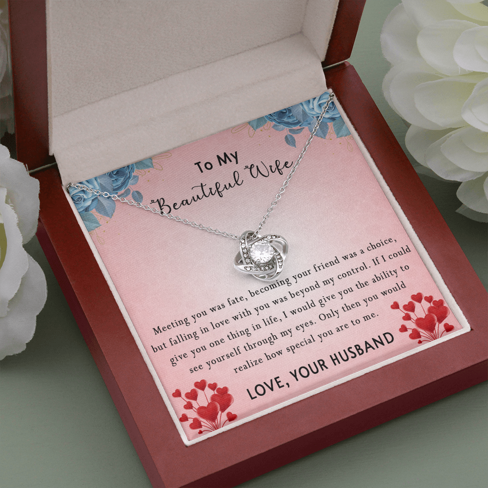 183A Women Necklace To my Beautiful Wife, Valentine Perfect Gift from Husband