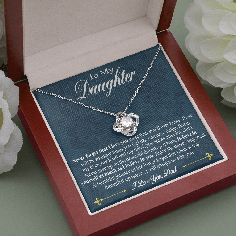 To My Daughter Necklace Christmas Birthday Special Gift From Dad, Father 500
