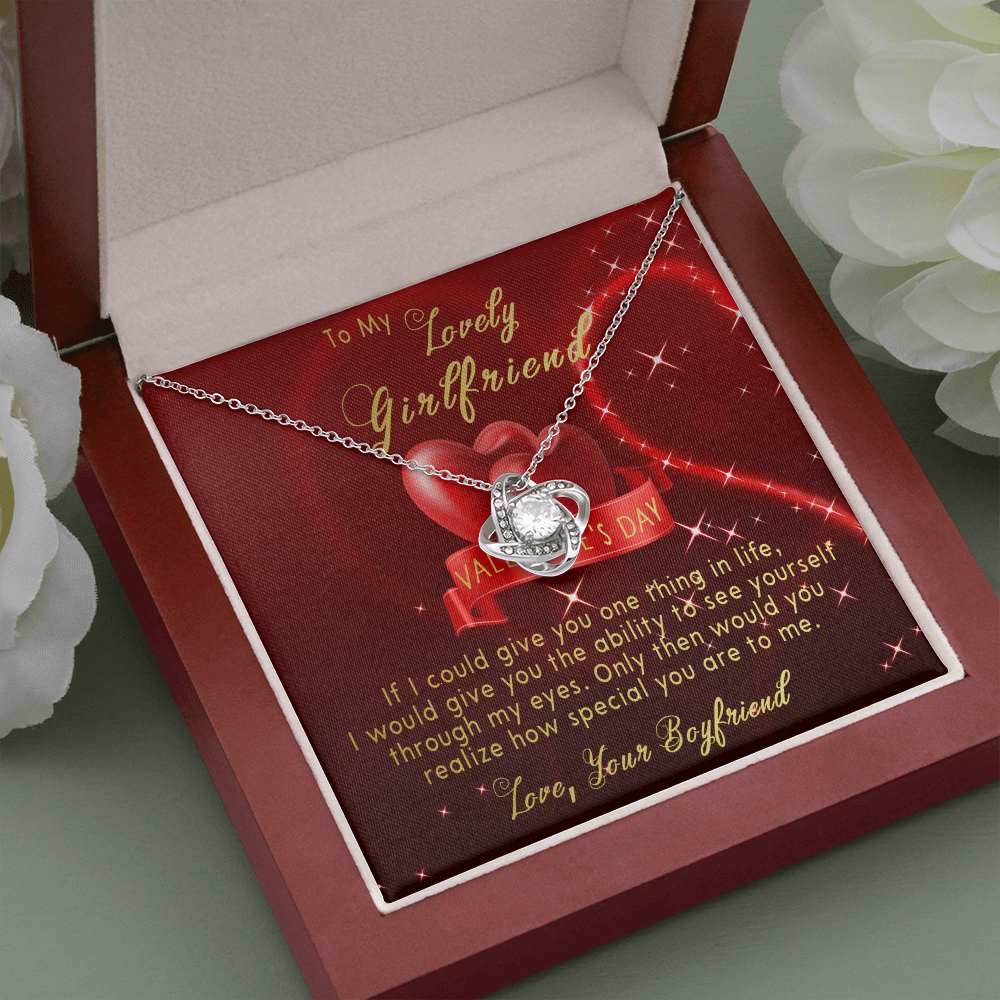 191A - Necklace To my lovely Girlfriend, Women Girl Necklace, Valentine's Day Gift