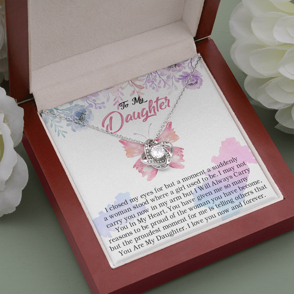 24A Butterfly To My Daughter Necklace, Gift Birthday, Holiday, Daughter Necklace