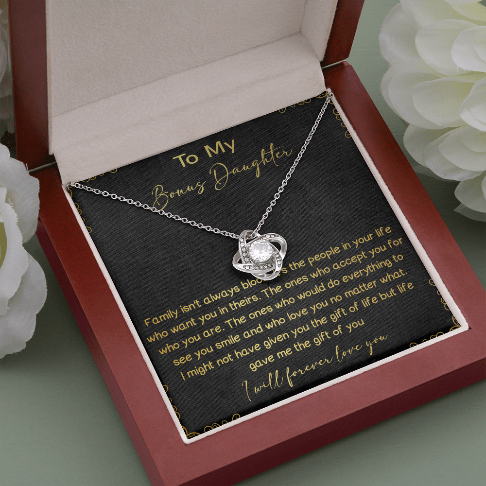 32A To My Bons Daughter Necklace, I Will Forever Love You, Gift Birthday, Holiday