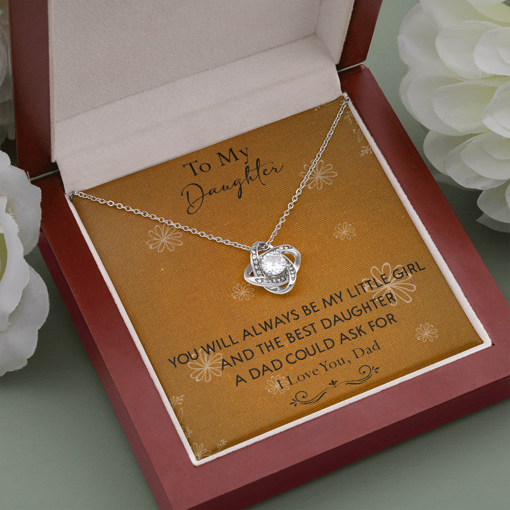 140A To My Daughter Necklace, Perfect Gift for Daughter From Dad, I Love You Always
