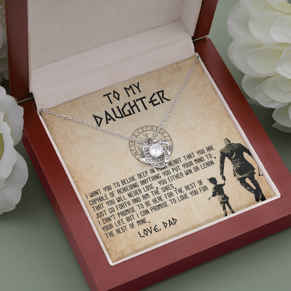 13A To my Daughter Necklace, Viking Dad Gift for Daughter, Daughter Birthday Gifts