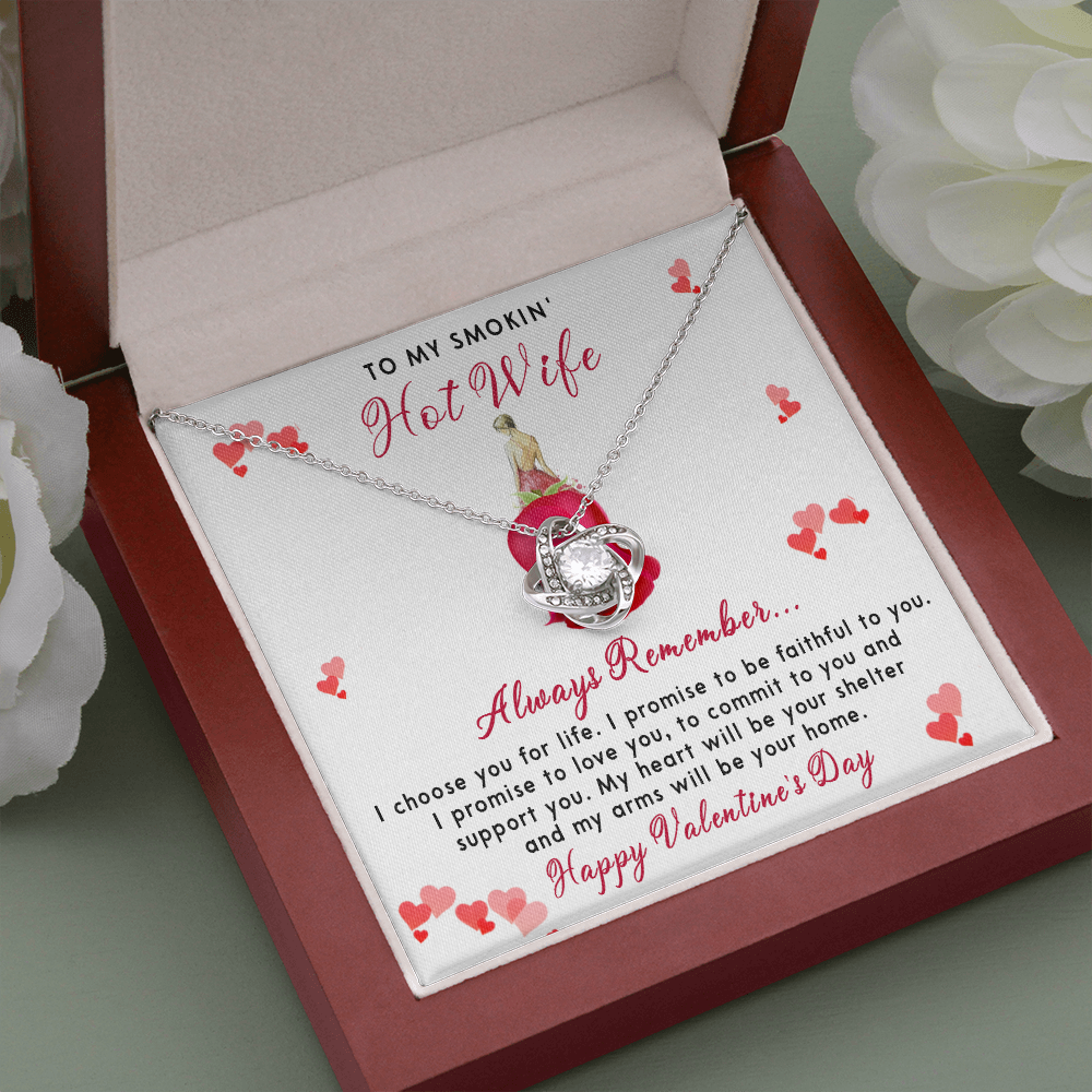 198A - To my Smokin' Hot Wife Necklace, I Love You Valentine's Day Gift from Husband