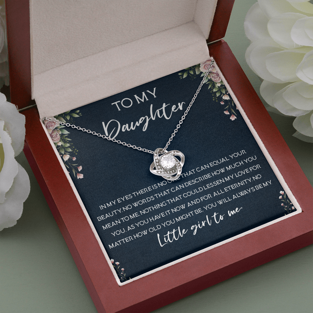 35A To My Daughter Necklace Gift Birthday, Little Girl To Me, Necklace Daughter