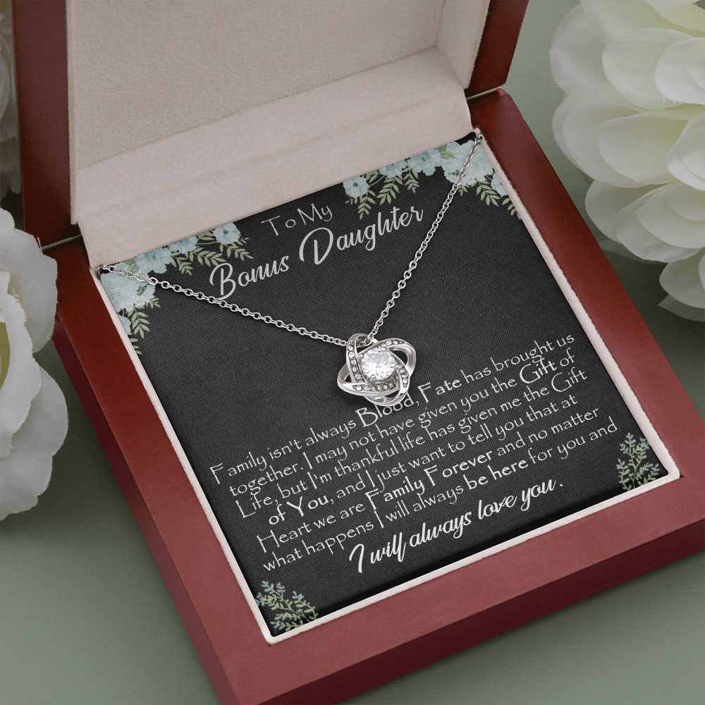 26A To My Bonus Daughter, Gift For Bonus Daughter Necklace, Step Daughter Necklace