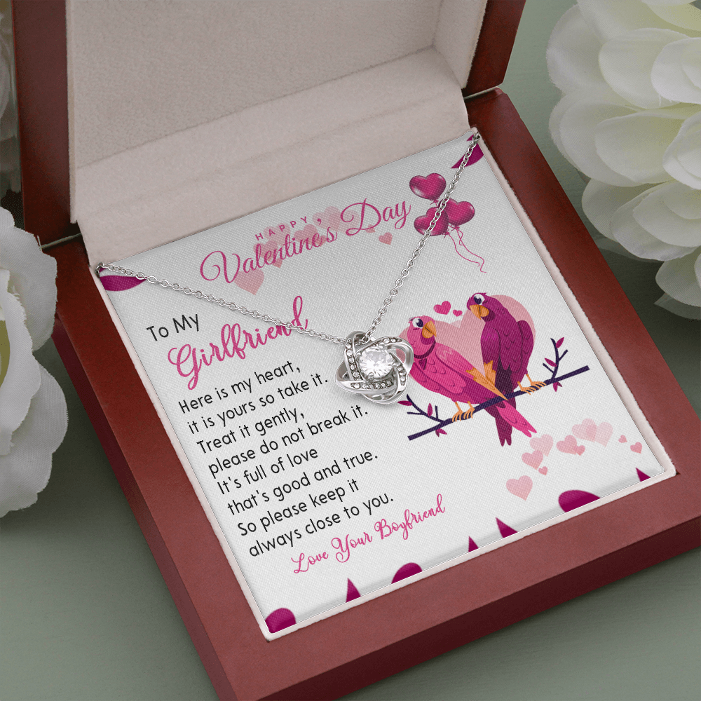 194A - Necklace To my Wife, Happy Valentine's Day Gift, Couple Love Bird Women Necklace