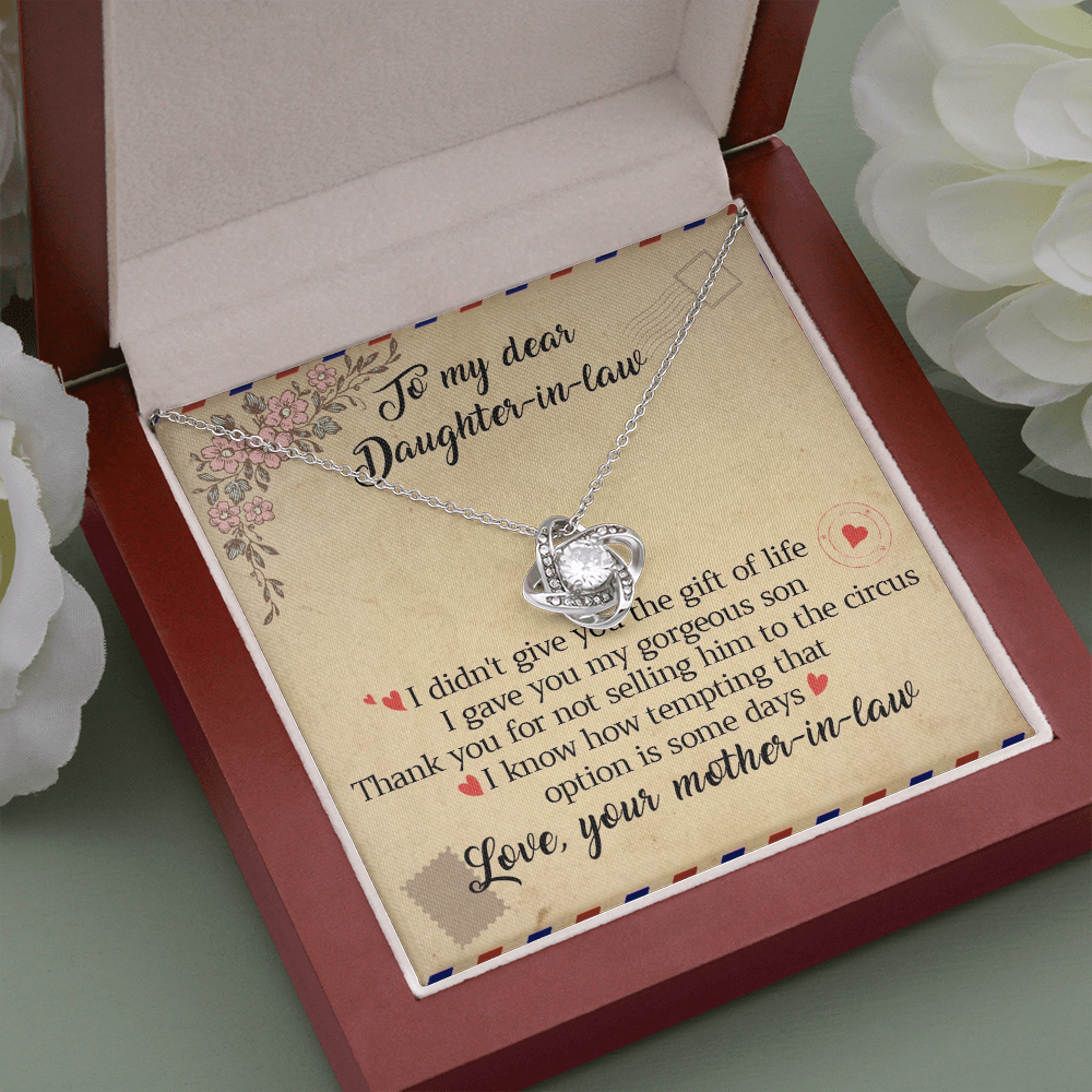 11A Letter To My Daughter-In-Law Necklace, Gift For Daughter In Law from Mother Mom