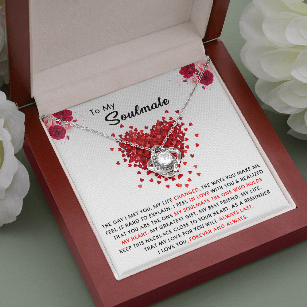 176A Necklace To My Soulmate, Necklace Gift for Women, I LOVE YOU Forever & Always